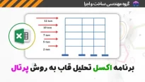 برنامه اکسل تحلیل قاب به روش پرتال